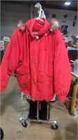 Towne red ladies jacket no tag guessing size