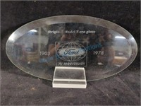 Ford motor company glass plaque