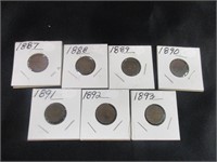 Indian head pennies 1887-1893 complete order