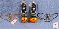 4 CHRISTOPHER RADKO HALLOWEEN ORNAMENTS