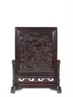 Chinese Wood Carved Table Screen