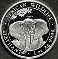 2021 Somalia 1oz .9999 Silver 100 Shillings Elepha