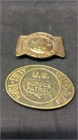 Border Patrol and Navy Arms Buckles