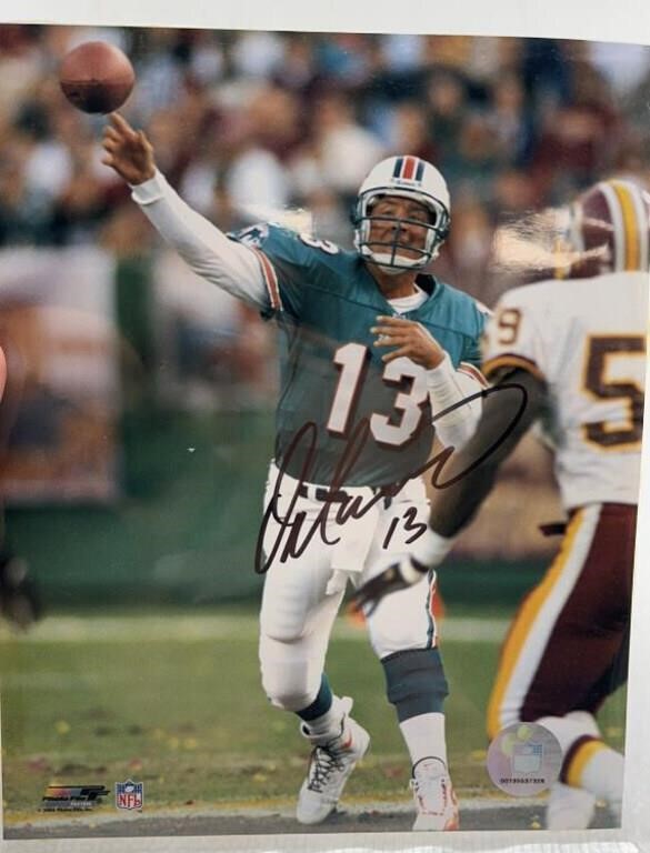 8x10in Dan Marino autographed football photo