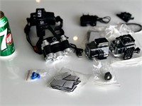 Casque style Go-Pro, 2 caméras, accessoires