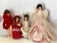 Vintage Hard Plastic Dolls With Open/Close Eyes