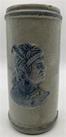 Old Sleepy Eye salt glazed stoneware vase
