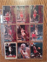 Micheal Jordan Basketball Card Lot (x9 cards)