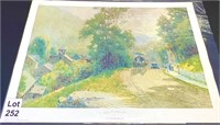 Paul Sawyier Print “Road To Town, 1916” 20x28.5