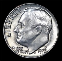 1975-d Roosevelt Dime 10c Grades GEM++ Unc