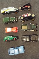 (9) Die cast cars including Matchbox, Smart,