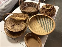 Baskets: serving style. Mostly wicker. Ready to