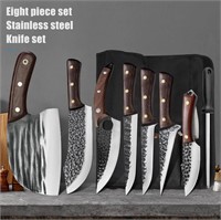 HAND FORGED DAMASCUS STEEL CHEF KNIFE Set