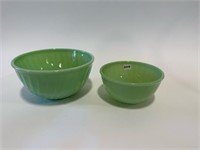 2 FIRE KING JADEITE BOWLS