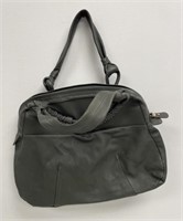 Authentic Salvatore Ferragamo Grey leather handbag
