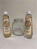Lamp oil & glass jar