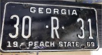 Georgia 1969 tag