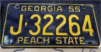 Georgia 55 Peach State tag