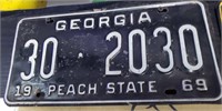 Georgia 1969 tag
