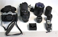 Pentax 35MM Spotmatic Camera w Lenses