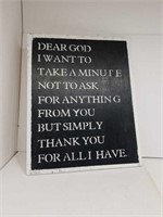 Handmade Sign : Dear God ... 16" × 20"