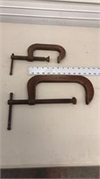 Pair of Large "C" Clamps