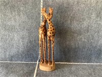 Wooden Carved Giraffe Sculpture