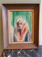 "The Prophet" Watercolor 1959, By Unknown