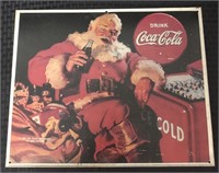 Metal Santa Coca-Cola Sign
