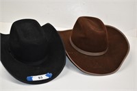 Two Resistol Western Cowboy Hats. SEE