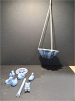 Ceramic Hanging Flower Pot And Wind Chime
