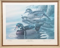 Randy Mcgovern, "Wood Ducks" Signed Lithograph