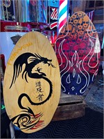 Pair of Wooden Boogie Boards