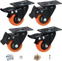 Open Box Caster Wheels, 2 inch Casters Set of 4 He
