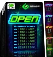 Like New GLI Bluetooth Led Open Sign with Business