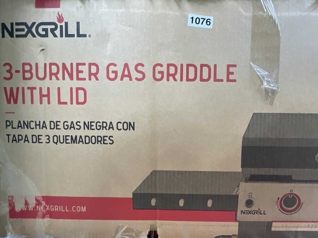 NEXGRILL 3 BURNER GAS GRIDDLE
