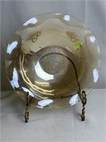 Iridescent Floragold Bowl Louisa Pattern