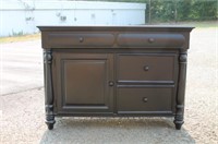 4 Drawer Chest w/ 1 door painted Black
