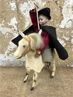 Wind Up Boy on Horse Doll