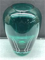 Vintage Emerald Art Glass Vase