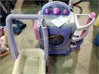 Washing machine play set and childs push cart