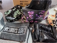 lot of makeup bags