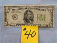 1934 Ser. $5 Federal Reserve Note - Green Seal