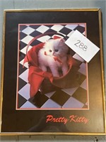16x20 pretty kitty framed poster
