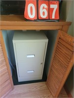 2 drawer filing cabinet with key