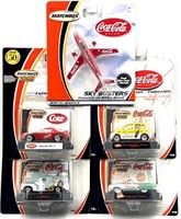 (5) 1:64 2000-2002 Mattel Matchbox Coca-Cola