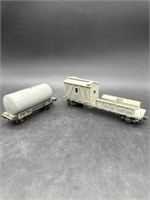 Model Train Pieces Tank Car & Flat Car