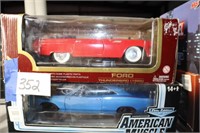 Die Cast Cars '55 Thunderbird & 69 1/2 Plymouth