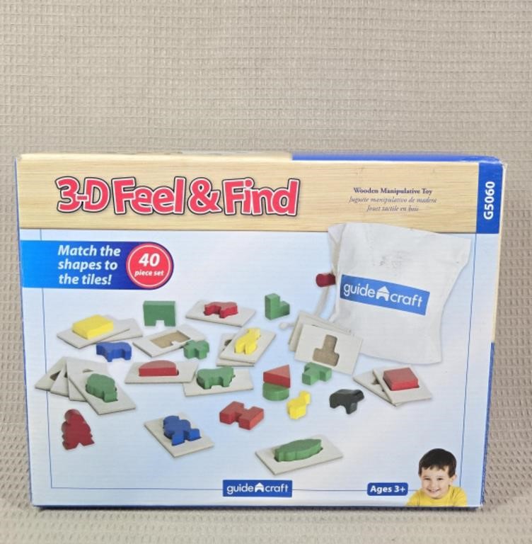 3-D Feel & Find Wooden Toy Set