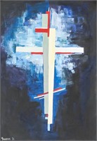 Russian Tempera on Paper Cross Signed
